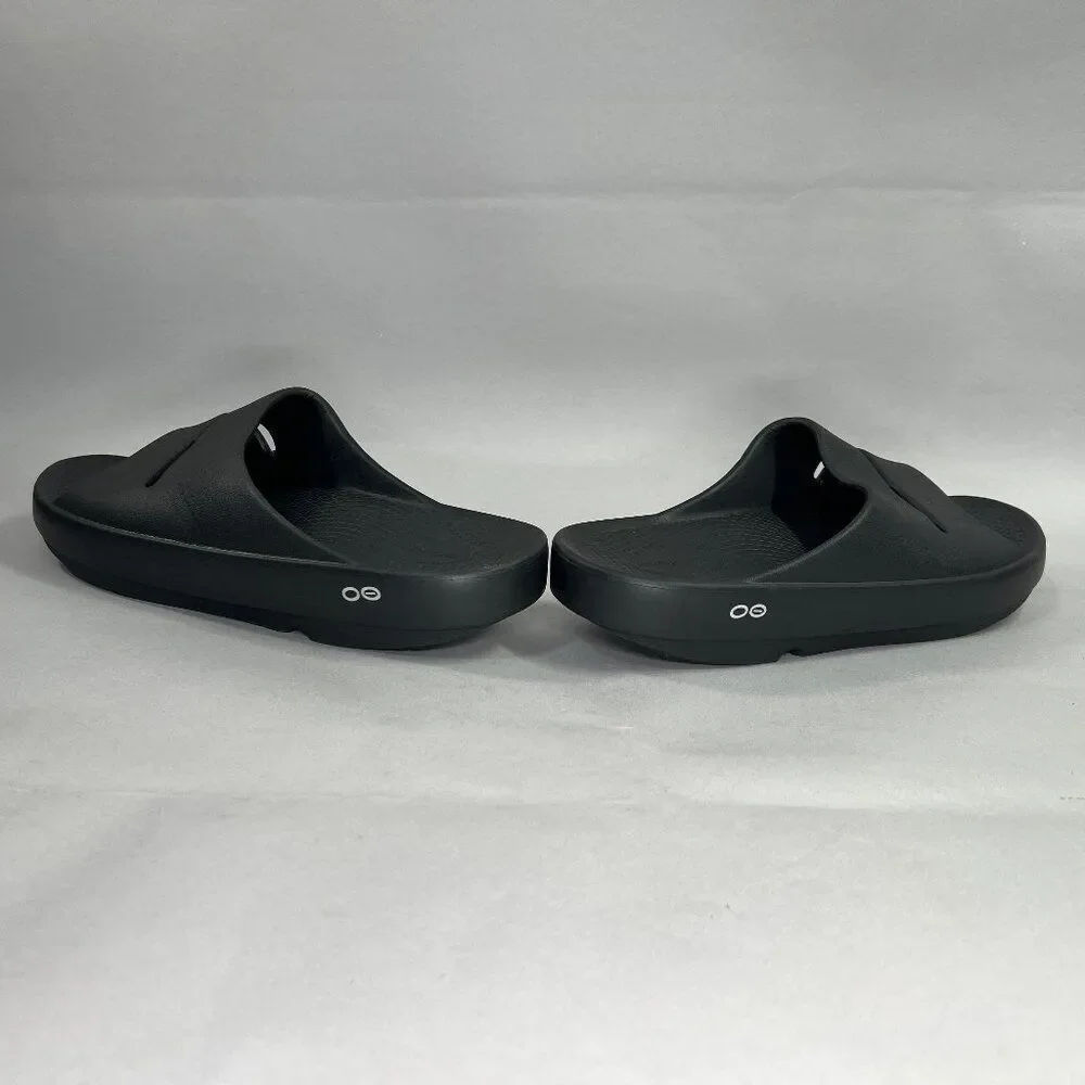 Oofos OOahh‎ Sandals Men's Size 10 Black Running Recovery Active Beach Slides